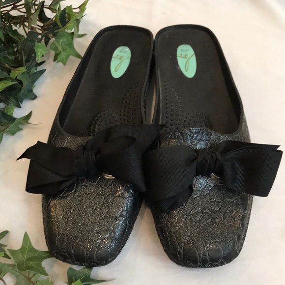 OKABASHI- OKA b- vegan rubber slides with bow - Picture 3 of 8